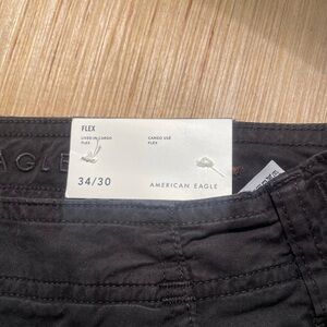 American Eagle Outfitters Black Flex Lived-In Cargo Pants 34 x 30